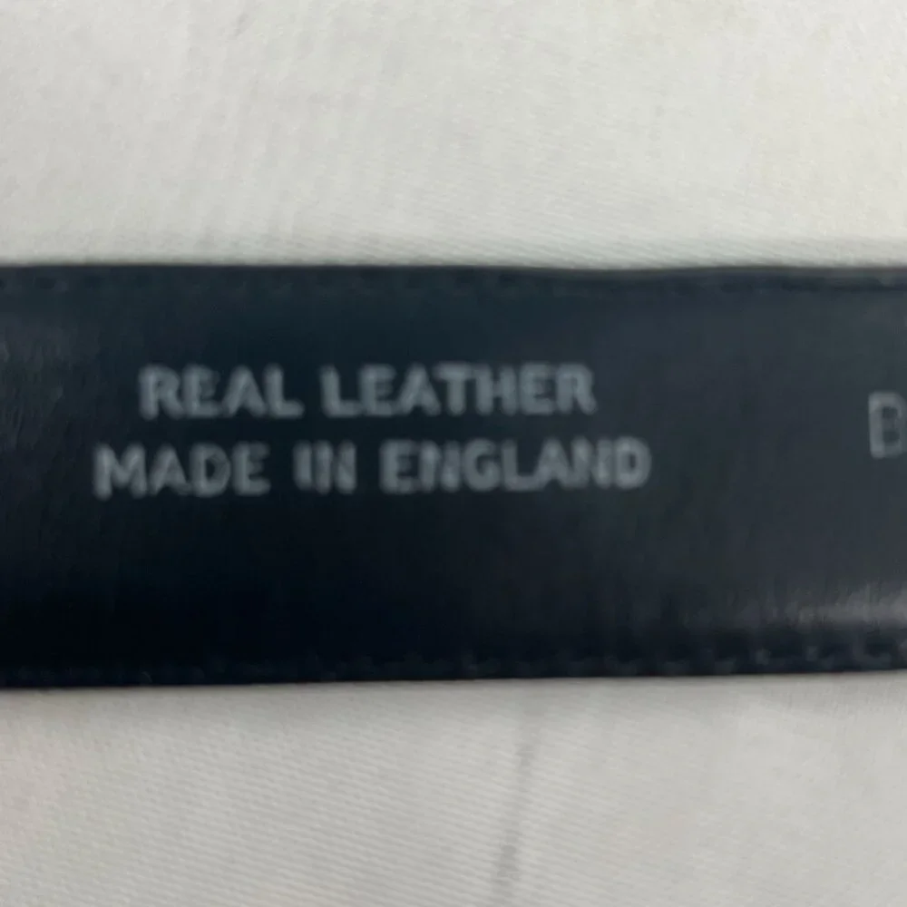 Harold‎ Powell Real Leather Textured Belt Made In England Brown 40